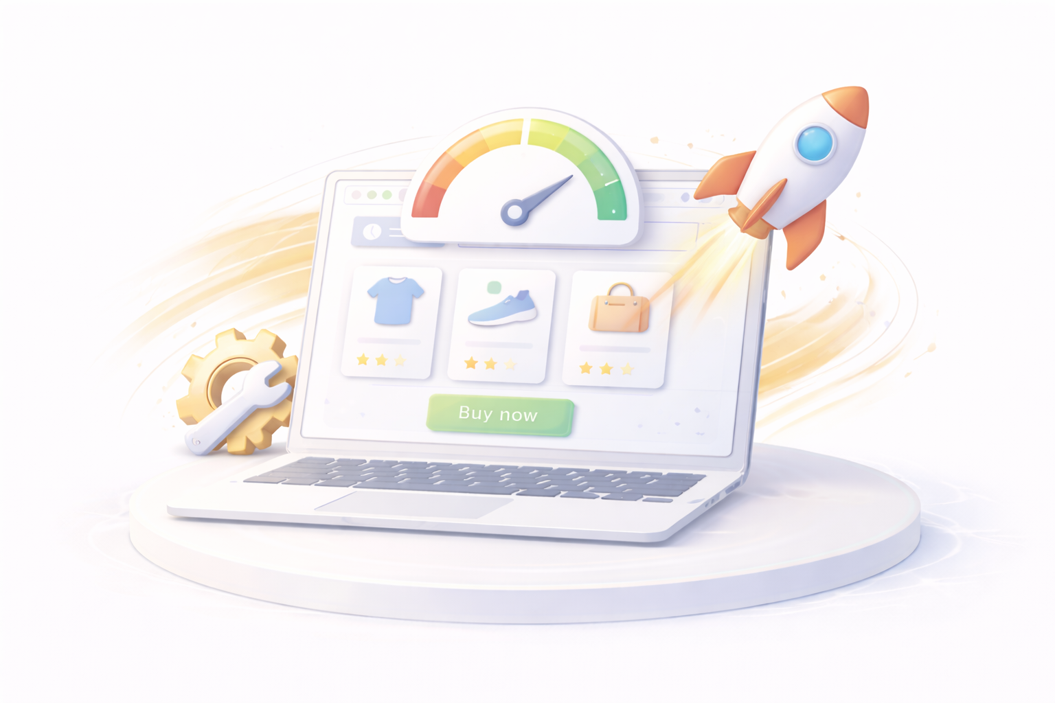 Абстрактно изображение информативна статия от препоръчвани Shopify експерти SEOexpert.bg, представящо статия - Бърз Shopify магазин: какво реално влияе на скоростта и как да го оправиш